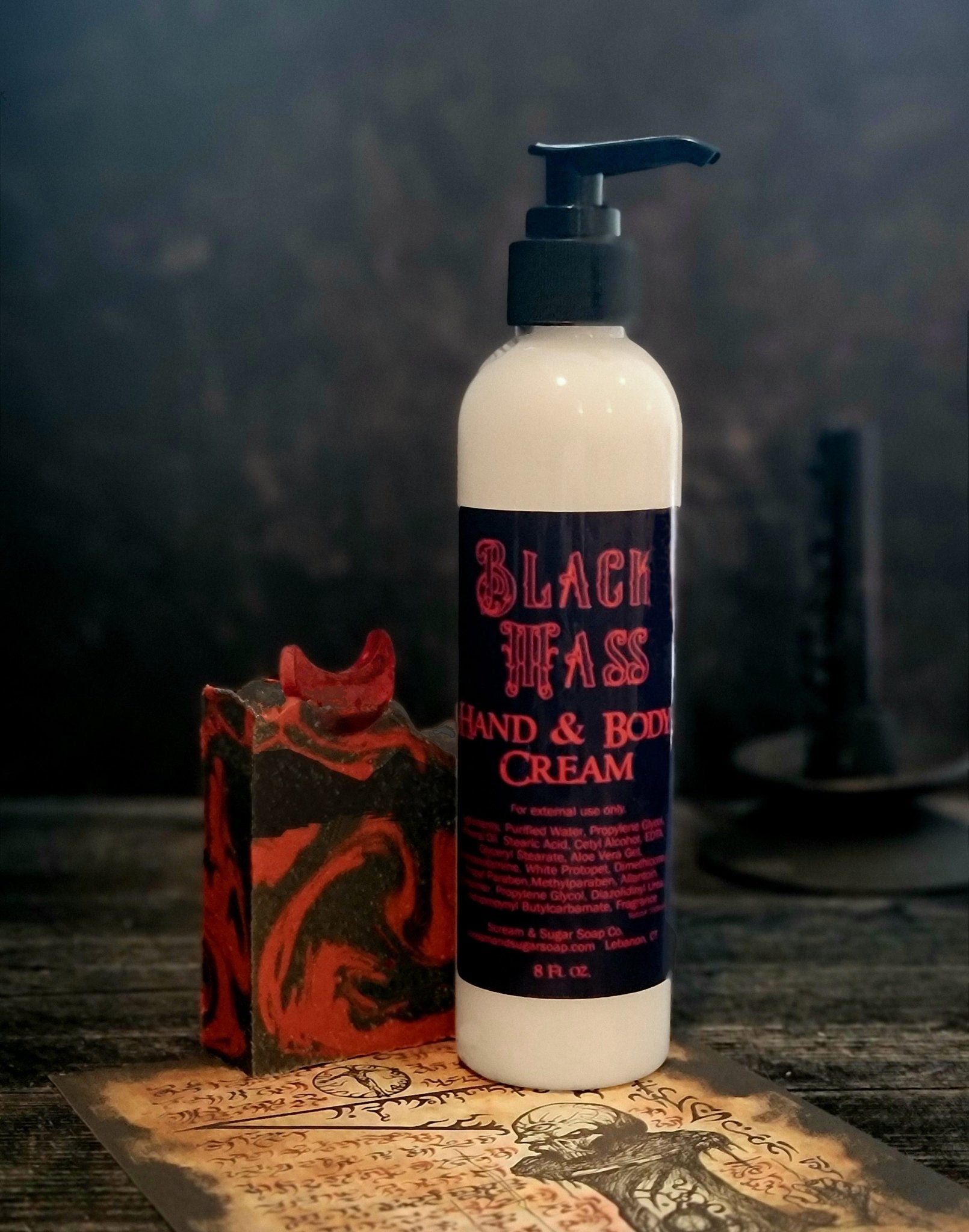 Black Mass Hand & Body Cream - Scream & Sugar Soap Co. - Lotion