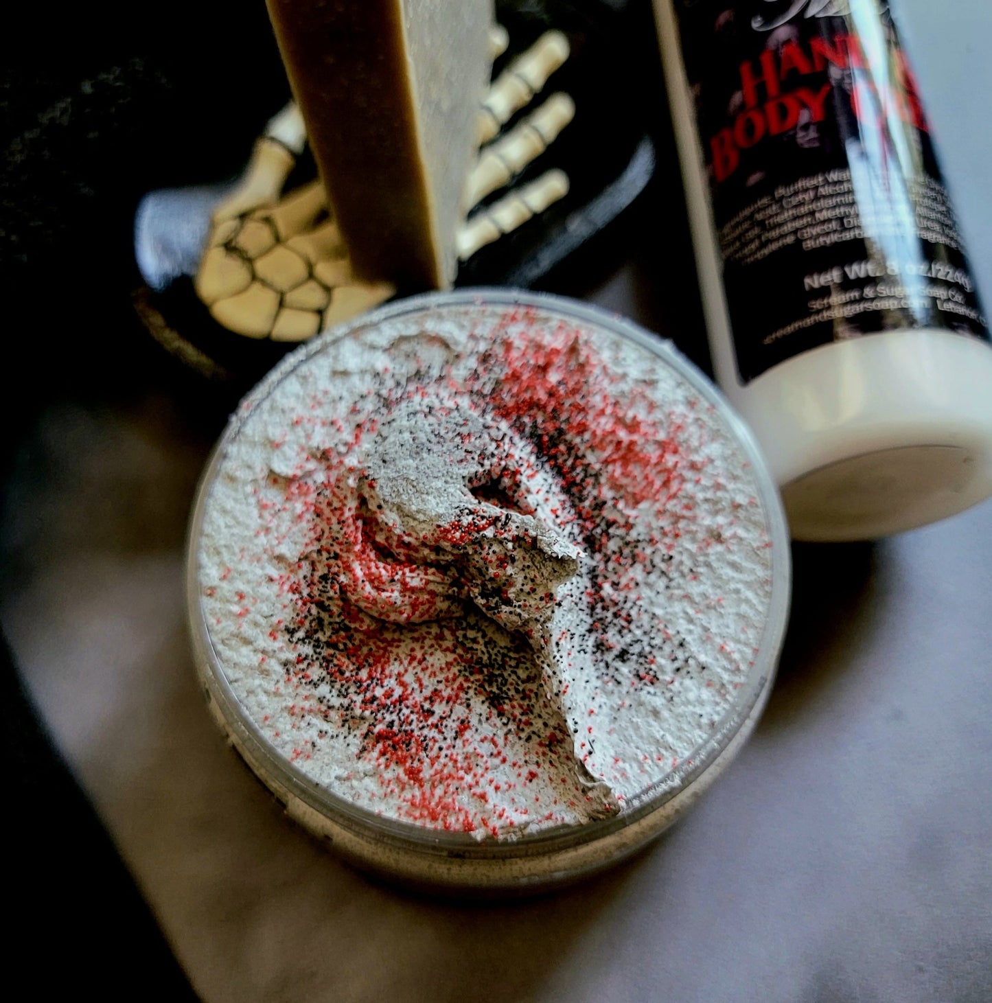 Memento Mori Whipped Soap Sugar Scrub - Scream & Sugar Soap Co. - Sugar Scrub