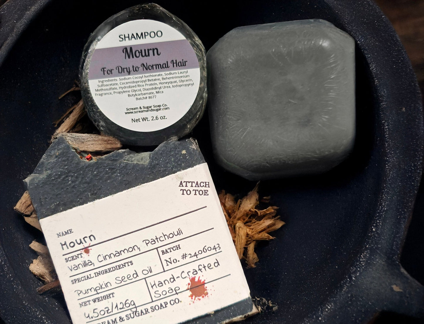 Mourn Solid Hair Conditioner for All Hair Types - Scream & Sugar Soap Co. - Conditioner